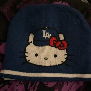 Official Hello Kitty Dodgers knit beanie